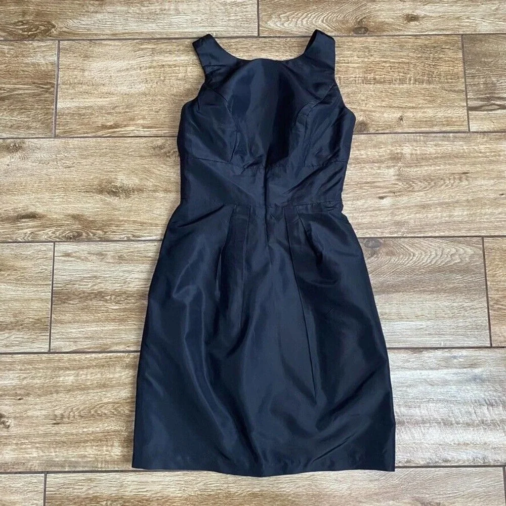 SILK Cocktail Dress in Black size 6 Expose Back